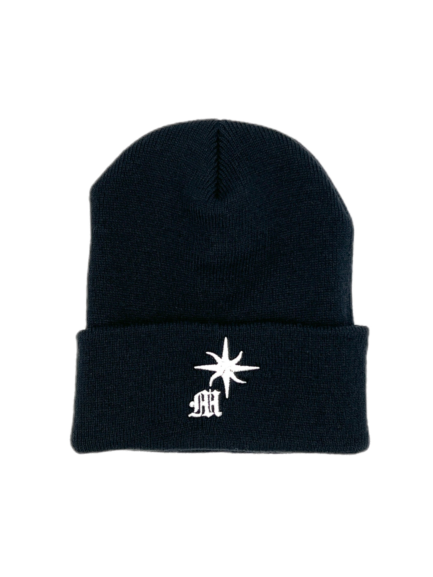 Manifested Worldwide logo Beanie 100% Hypoallergenic Acrylic. Length is approx. 12" Uncuffed